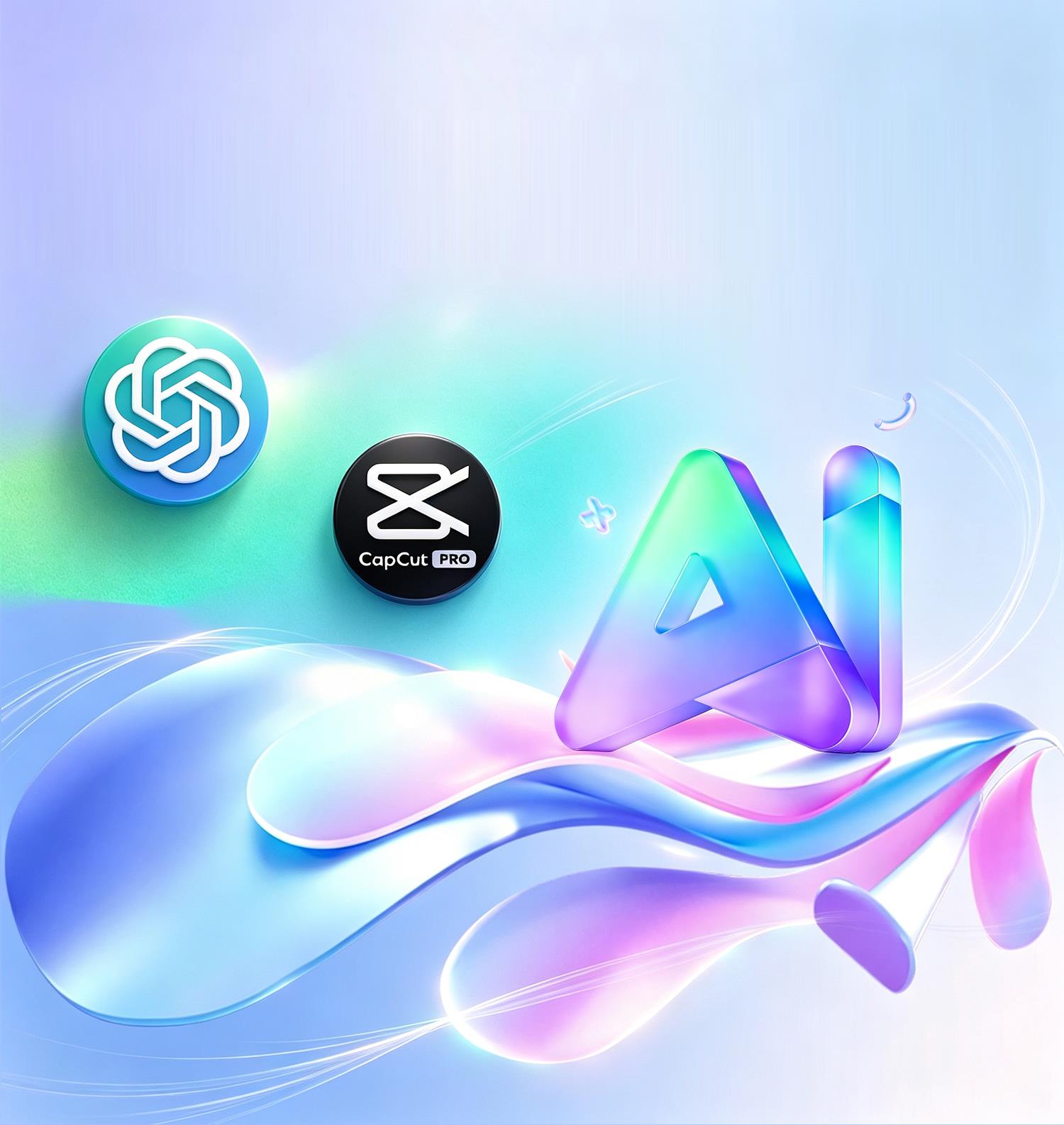 AI, ChatGPT Plus and CapCut Pro artwork